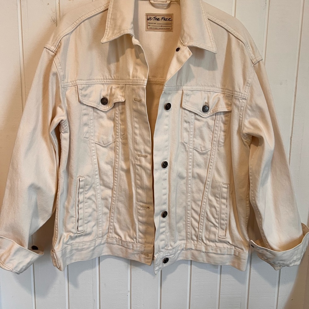We The Free Off-White Denim Jacket